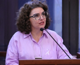 Lançamento da obra Crimes de feminicídio no enquadramento midiático: o que não é nominado não existe (Brasil, 2015-2018). 04/12/2025. Foto: Beto Monteiro/Ascom UnB